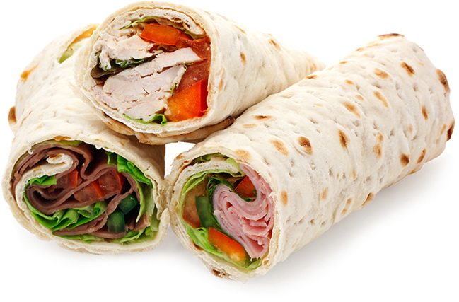Picture of a sandwich wrap.